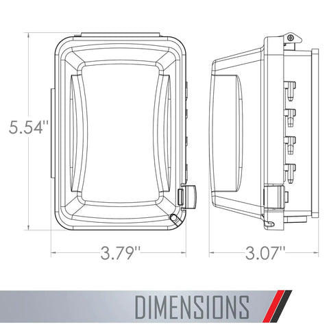 Weatherproof In-Use Electrical Outlet Cover 1-Gang With Horizontal Or Vertical Mount Outdoor Ready 2.75 Inch Clear Box Cover dimensions