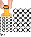 40 Piece Rubber O Ring Set in One Quarter Inch and Three Eighths Inch Sizes, Durable Seal Gasket Kit for Plumbing, Automotive, Industrial Equipment and Food Processing Applications, DIY Friendly, 40pcs black O-rings