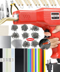 220W Plastic Welder Kit 2 In 1 Plastic Repair Set with hot stapler, soldering gun, and 1000 rods for car bumpers and plastic auto repairs