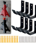 Eight Pack Wall Mount Jack Stands Organizer With Heavy Duty Stainless Steel Hook Rack Fits 2 3 4 And 6 Ton Stands
