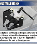 Heavy Duty Battery Terminal And Wiper Arm Puller Pro Grade Adjustable 35 To 85mm Universal Windshield Wiper Arm Removal Tool