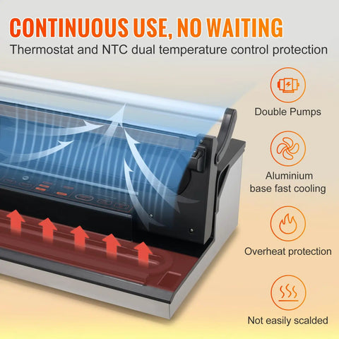 Beast Mode Dual Pump Vacuum Sealer With Dual Sealing Strips And 95KPa 350W Power Auto And Manual Air Sealing details