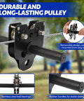 Backyard Zipline Kit For Kids And Adults Up To 400 Lbs With Quick Tighten Trolley Removable Seat And Thickened Safety Harness
