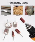 40 Pcs 80 Grit Abrasive Flap Wheel Sander With 3mm Shank Cone Shape for rotary tools, used on metal, wood, jade surfaces