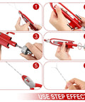 Step-by-step use of 6 Inch Safety Wire Pliers And 33 Feet 0.5mm Steel Wire Kit Heavy Duty Automatic Workhorse Lock Wire Twister