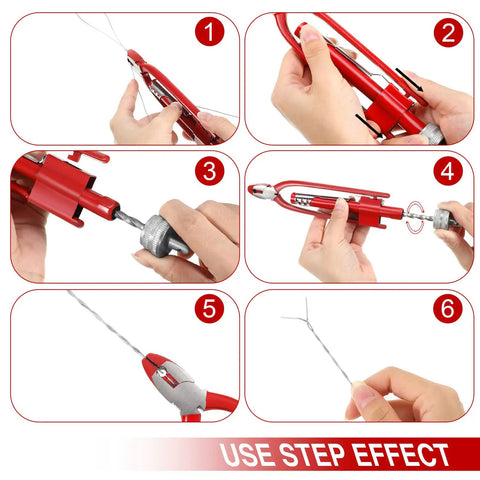Step-by-step use of 6 Inch Safety Wire Pliers And 33 Feet 0.5mm Steel Wire Kit Heavy Duty Automatic Workhorse Lock Wire Twister