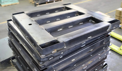 Heavy Duty Industrial Floor Scale 40 X 40 Inch Platform Scale Holds Up To 5000 Pounds One Pound Resolution stacked steel platform.