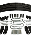 Jeep Leaf Spring Kit With 1 To 1.5 Inch Lift Front And Rear Heavy Duty Springs Pivot Bushings U Bolts And A Set Of Four RT Off Road Shackles Black Off Road Ready