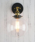 Industrial Vintage Slope Pole Wall Mount Sconce With 7.9 Inch Globe Milk White Glass Shade Antique Style Wall Light Fixture