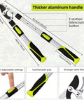 Beast Heavy Duty Tree Loppers With Extendable 21 To 26 Inch Handles, highlighting telescopic handle and ergonomic grip features.
