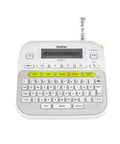 Top Shelf Monochrome Label Maker With No Brainer Setup And Dozen Smart Templates For Fast Home Office Organization displays buttons and screen.