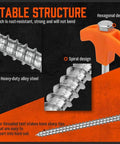 20 Pack 8 Inch Heavy Duty Tent Stakes Made From Galvanized Steel for Camping, showing spiral and hexagonal design details.