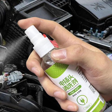 Hand holding Industrial Electronics Parts Cleaner Degreasing Liquid For Heavy Duty Spray Safe For Equipment Maintenance