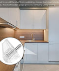 100 Pieces Plastic Cabinet Shelf Pegs Dead Easy To Use Locking Shelf Pins in modern kitchen and cupboard setup