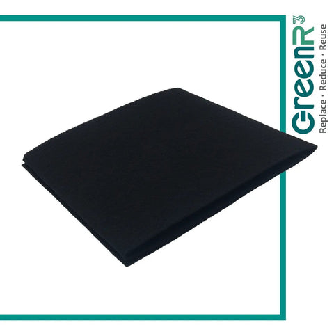 Cut To Fit Charcoal Carbon Pad 16 By 48 Inch 1 Pack for air purifiers, air conditioners, range hoods, and ovens on white background.