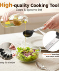 Measuring Cups And Spoons Set With Metric And US Measurements For Dry And Liquid 16 Piece Kitchen Tool Set Built To Handle Your Cooking Like A Pro Black