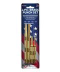 Non Marring Non Sparking Punch Set With One Quarter Inch Solid Punch Three Sixteenth Inch Pin Punch Five Sixteenth Inch Pin Punch And Three Eighth Inch Drift