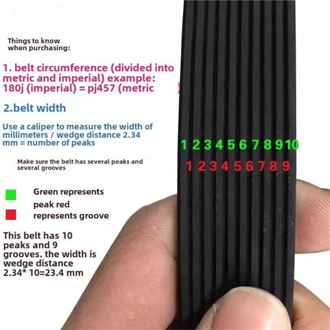 Heavy Duty Rubber Multi Groove V Ribbed Drive Belt For Conveyor Systems 320J PJ813 Fit Pro Grade Durable 7 Rib Design 1 PC on hand