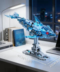 Myth Qholve Mechanical Blue Dolphin Cool Building Blocks Sets Hands On Motion Exposed Gear Design Display And Play Model