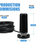 3 Inch Dual Band Ham Radio Antenna For Mobile VHF UHF 136 174 MHz 400 470 MHz With NMO Magnetic Base Mount