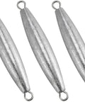 Inline Trolling Sinker Torpedo Weights, 5 Pack, 3 Oz Lead Sinkers With Double Ring For Saltwater Offshore Boat Fishing