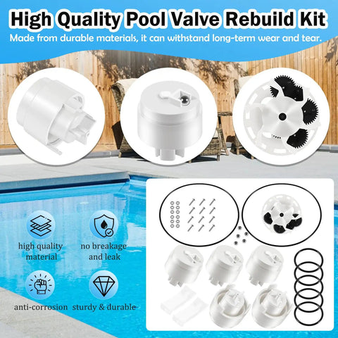 5 Port Pool Valve Rebuild Kit Replacement For Zodiac Valve Compatible With Jandy Polaris Caretaker Pool Valve Includes Pistons