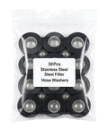 30 Pack Heavy Duty Stainless Steel Hose Filter Washers With Built‑In Strainer Screen For 3/4 Inch Garden And Shower Hoses To Block Debris Clogging And Keep Water Flowing Smooth For Quick Repair Jobs, 30 pcs bag