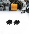 Badass Heavy Duty Quick Connect Heater Hose Connector For Radiators And Aux Tanks Heat Resistant Coolant Fitting Smooth Flow No Leaks Straight Plug Setup with two black adapters.