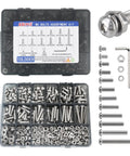 681 Piece M6 Bolt Set With 170 Socket Head Cap Screws 170 Nuts 170 Flat Washers And 170 Spring Lock Washers In 304 Stainless Steel Includes Hex Key For TV Mounts Furniture And Automotive Repair