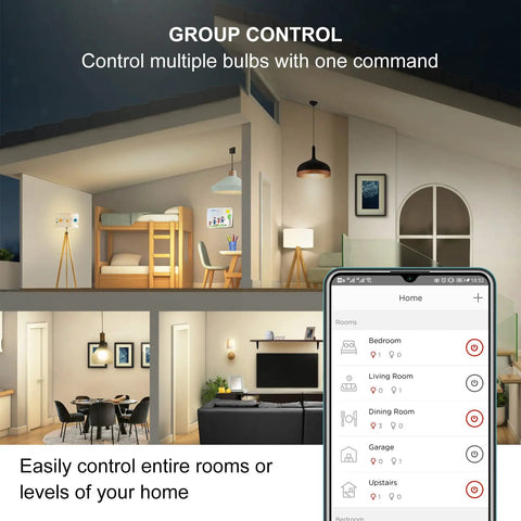 Alexa Enabled Smart LED Bulbs Bundle With Hub 2700K Soft White A19 Dimmable 800 Lumens 60W Equivalent E26 Base Includes 1 Smart Hub And 2 LED Bulbs Perfect For Home Automation And Voice Control No Fuss Setup