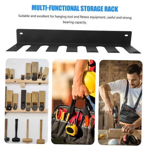 Badass Heavy Duty Wall Mount Garage Tool Shelf Solid Iron Storage Rack Saves Vertical Space Multi Functional Organizer with tools