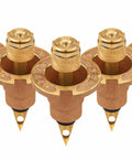 5 Pack Brass Pop Up Flush Head Sprinklers With Half Pattern Spray Nozzle For Low Profile Lawn And Landscape In Your Yard One And A Half Inch Pop Up Height Precision Machined Brass For Consistent Spray Compatible With Flush Heads
