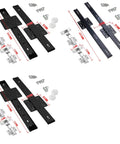Concealed Sliding Track For Cabinet Doors 30cm Length Heavy Duty Steel Hinge System With Measurements
