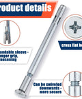 Flat Head Cross Sleeve Anchor Bolts Three Eighths Inch By Six Inch For Concrete Masonry And Brick Galvanized Zinc Plated