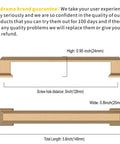 Dimensions diagram for 5 Pack 5 Inch Gold Cabinet Handles Champagne Bronze Kitchen Cabinet Pulls For Cupboard And Drawer