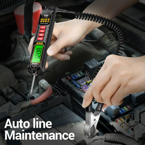 Rechargeable A3015 Upgrade 0.5V To 600V Multimeter And AC DC Test Light Handheld Circuit Tester Pen For Car Battery Polarity And Phase Sequence Detection Auto Repair Essential used in car fuse box
