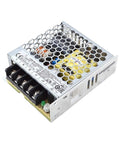 Heavy Duty Industrial Power Supply Serving Smooth Five Volt Ten Amp Dc Juice For Automation Led Arrays And Telecom Racks With Universal Vac Input Built Like A Tank For Non Stop Factory Shifts, metal enclosure, din rail ready.