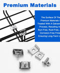 Galvanized Wire Connector Clips 100 Pack Heavy Duty Wall Cable Tray Holder Rugged Carbon Steel Construction Kick Ass Durability Rust Proof Fastener Kit showing zinc-coated steel brackets for cable trays.