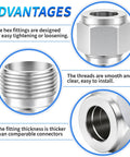 ChillWaves 304 stainless steel compression tube elbow fitting, 1/4 in. OD x 1/4 in. OD, 90-degree, two-pack