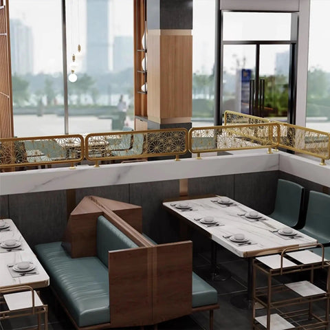 Black Modular Soundproof Divider Panels Foam Wall Tiles For Home Theater And Studio Killer Noise Control With Slick Easy Peasy Assembly And Flexible Space Dividing in a modern restaurant setting.