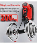 Heavy Duty Electric Vacuum Suction Cup Lifter For Granite Tile And Glass With Beefy Copper Motor Delivering Killer Lockdown Grip And Lightning Fast Pump Tech On Any Job Site showing 200kg load capacity and suction cup detail.