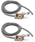 Heavy Duty Waterproof TZ 3104 Roller Lever Limit Switch 2 Pack With 3m Cable Momentary Action SPDT 1NO 1NC Aluminum Shell IP67 Rated
