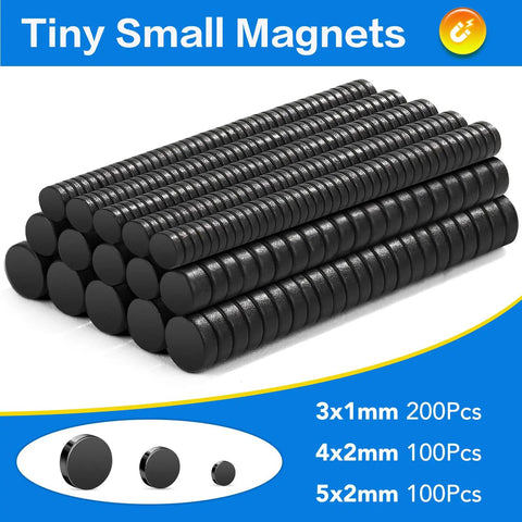 Tiny But Mighty Black Rare Earth Magnets Set With 400 Pieces In 3 Sizes For Crafts Fridge Notes Miniatures Office Organization Kitchen Cabinets Diy Projects