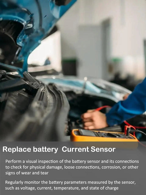Direct Plug And Play Battery Current And Temperature Voltage Sensor For 2012 To 2015 Honda Civic Crv And 2013 To 2017 Acura Ilx Rdx in use during inspection.