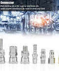 Solid 18-Piece 1/4 Inch Air Compressor Quick Connect Hose Fitting Set With Pneumatic Iron Arrow Case, Double Male And Female Adapters For All Your Air Tools And Hose Extensions, 1/4 inch couplers