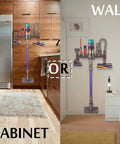 Attachments Holder And Mount Organizer For Dyson Gen5 V15 V12 V11 V10 V8 V7 Vacuum Cleaners Docking Station in kitchen and bedroom settings.
