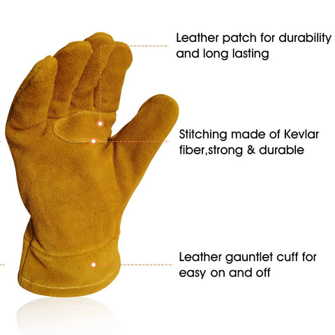 Structural Firefighter Gloves With NFPA 1971 Compliance Moisture Barrier Heat And Flame Resistance Durable Cowhide Leather Built To Last