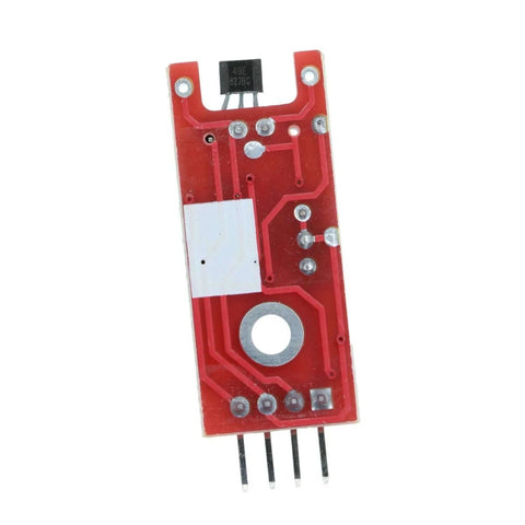 Red linear magnetic Hall switch sensor module for speed counting, single signal output, part of a 3 pack DIY starter kit.