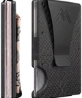 Ultra Slim Minimalist Wallet for Men and Women with RFID Blocking, Money Clip and Card Holder in scratch-resistant carbon fiber