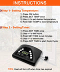 Instructions with digital control panel replacement for electric smokers works with 20070211 20070311 20070411 models